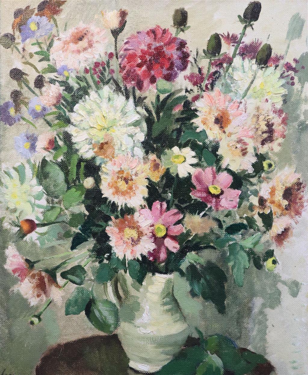 § Edward Wesson (1910-1983) Late Summer Flowers II 22.5 x 18.5in.